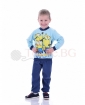 Детска памучна пижама момче със ситопечат в два цвята