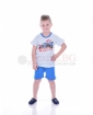 Детска пижама момче къс ръкав със ситопечат в две пъстри комбинации