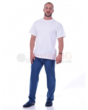 Коледен дамски панталон на пижама светъл десен фигури