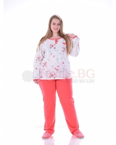 Дамска макси пижама дълъг ръкав две топли комбинации