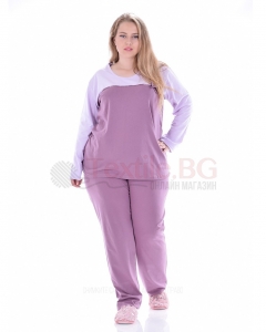 Семпла макси пижама със сатенена лента и панделка