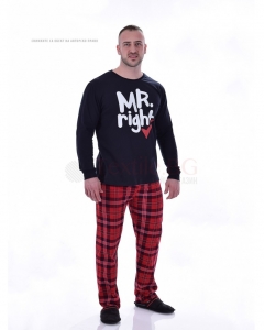 Mъжка пижама с дълъг ръкав и дълъг панталон „Mr RIGHT”