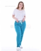 Дамски макси панталон на пижама в десен на звезди