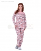 Елегантна плътна дамска пижама лукс с изящни цветчета