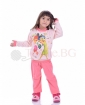Детска памучна пижама момиче със ситопечат в три цвята
