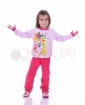 Детска памучна пижама момиче със ситопечат в три цвята