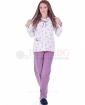 Дамска пижама интерлог в три комбинации с нежни цветя