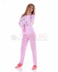 Дамска памучна пижама с декорация 