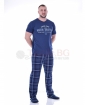 Mъжка пижама с къс ръкав и дълъг каре панталон в три комбинации