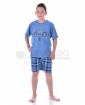 Юношеска пижама момче с къс ръкав в три комбинации с каре панталон
