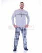 Плътна мъжка пижама интерлог с каре панталон в три цветови комбинации